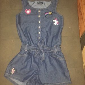 Girls unicorn romper